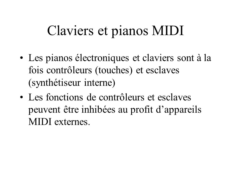 Claviers et pianos MIDI