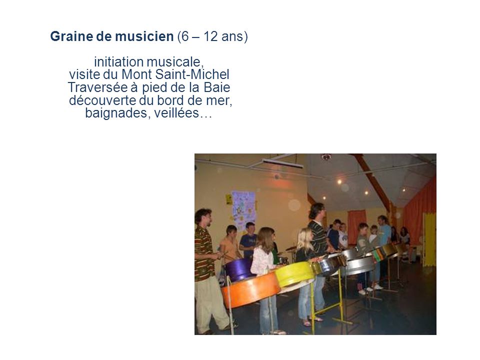 Graine de musicien (6 – 12 ans) initiation musicale,