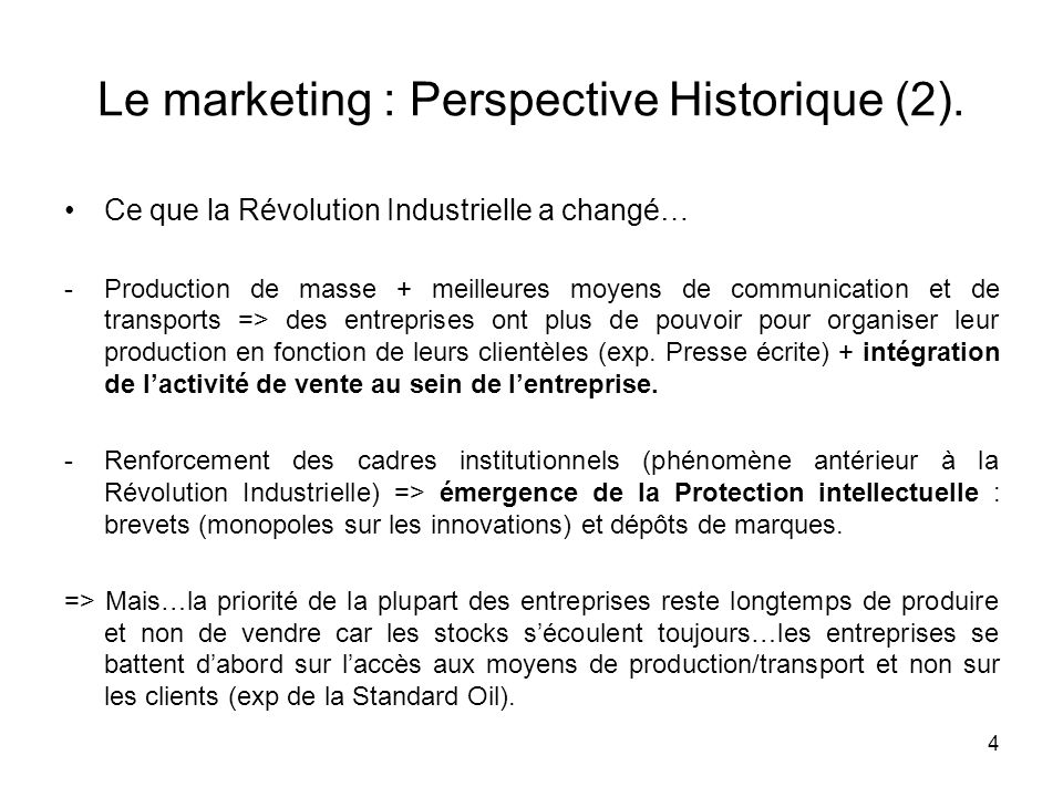Le marketing : Perspective Historique (2).