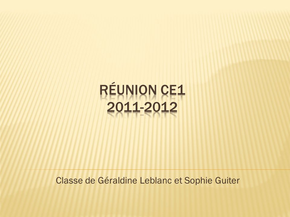 Classe de Géraldine Leblanc et Sophie Guiter