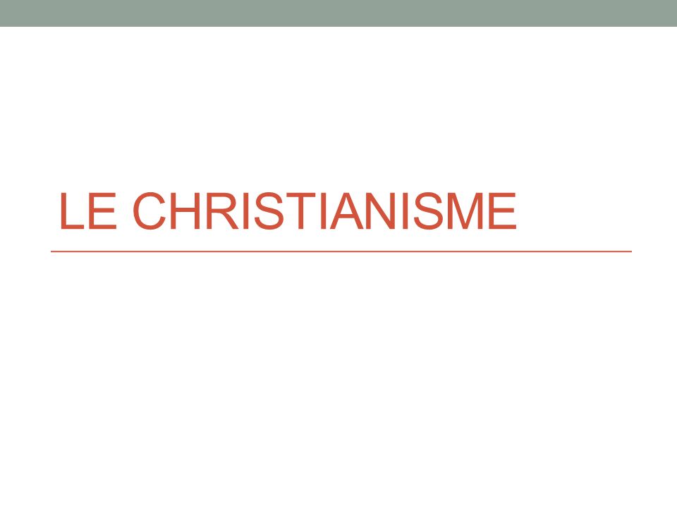 Le christianisme