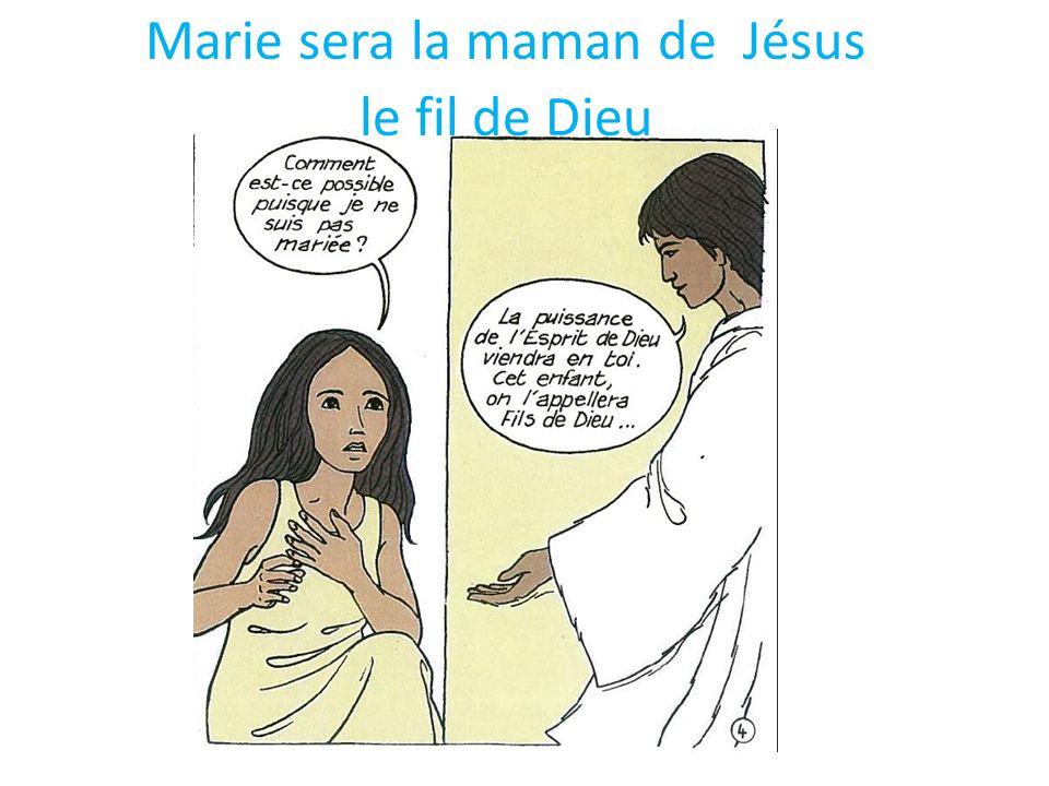 Marie sera la maman de Jésus le fil de Dieu