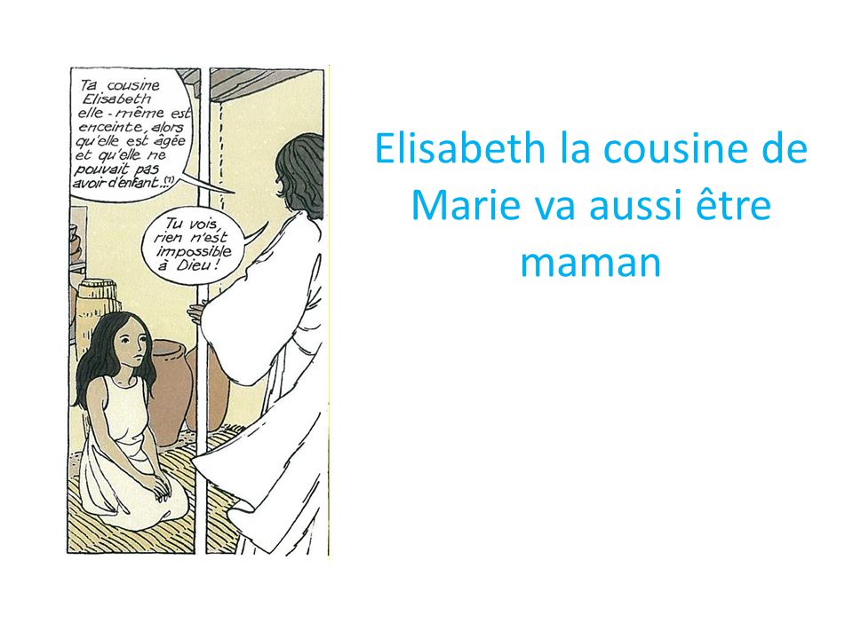 Elisabeth la cousine de Marie va aussi être maman