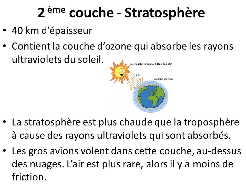 2 ème couche - Stratosphère