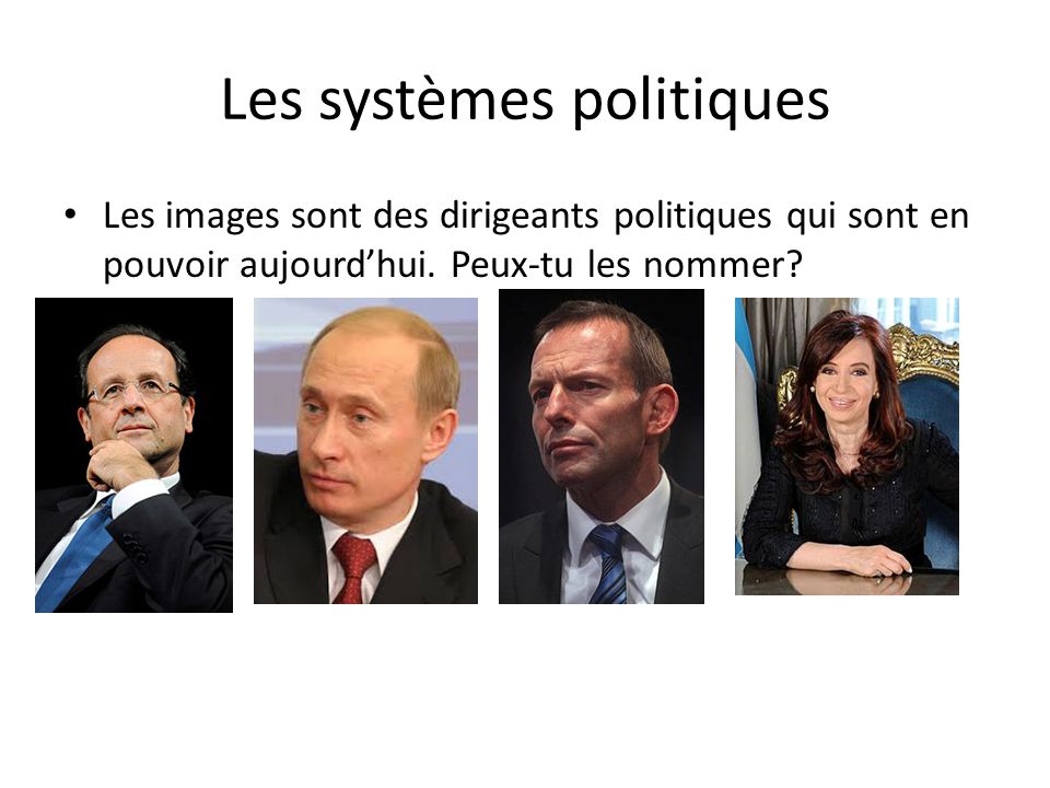 Les systèmes politiques