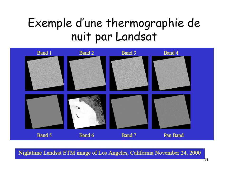 Exemple d’une thermographie de nuit par Landsat