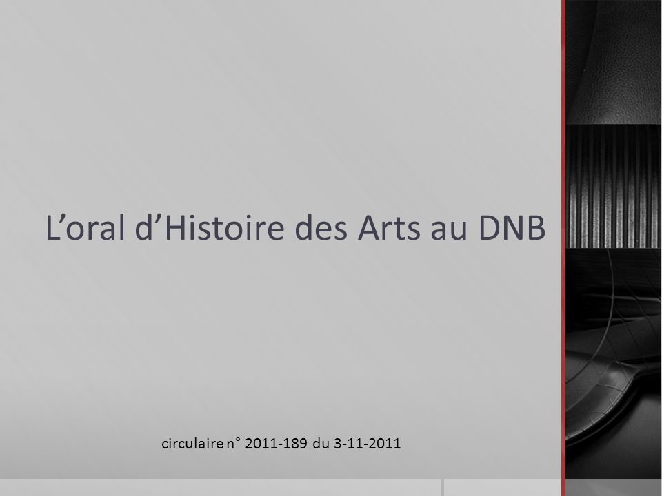 L’oral d’Histoire des Arts au DNB