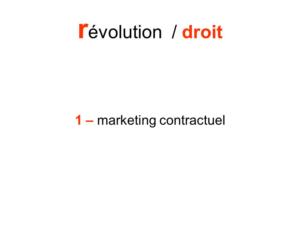 1 – marketing contractuel
