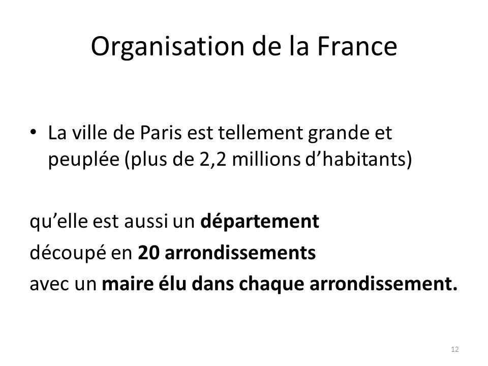 Organisation de la France