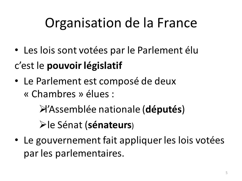 Organisation de la France