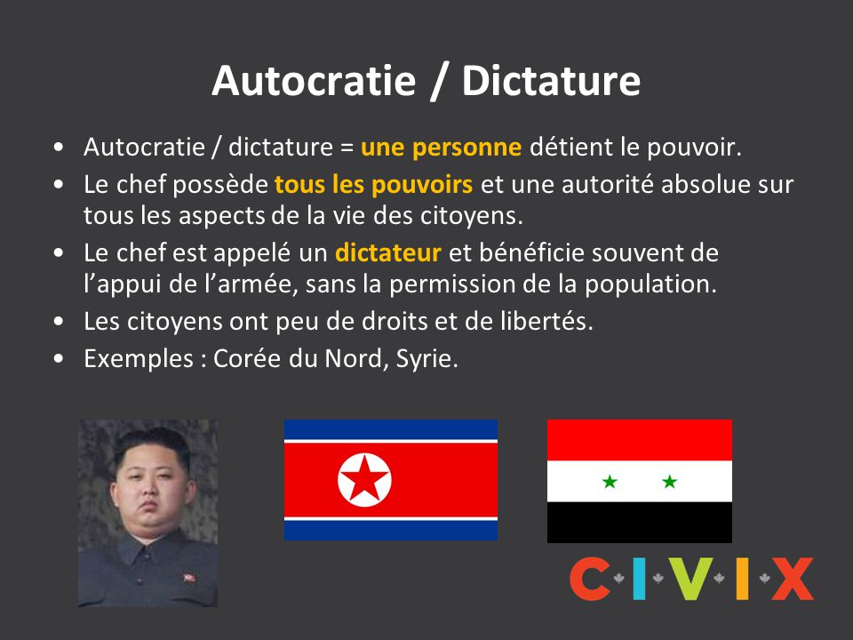 Autocratie / Dictature