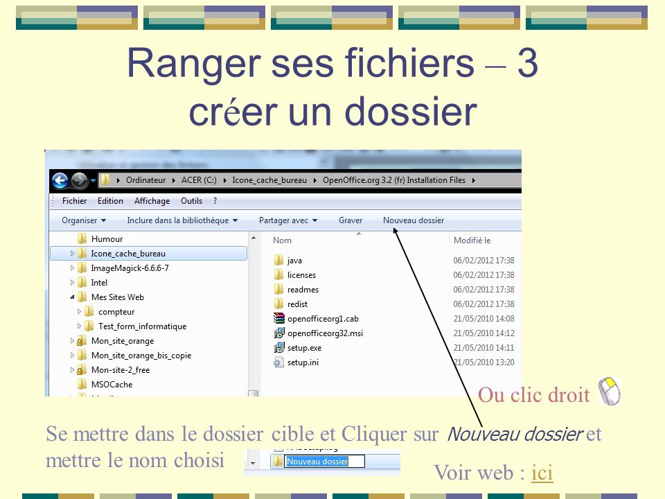 Ranger ses fichiers – 3 créer un dossier