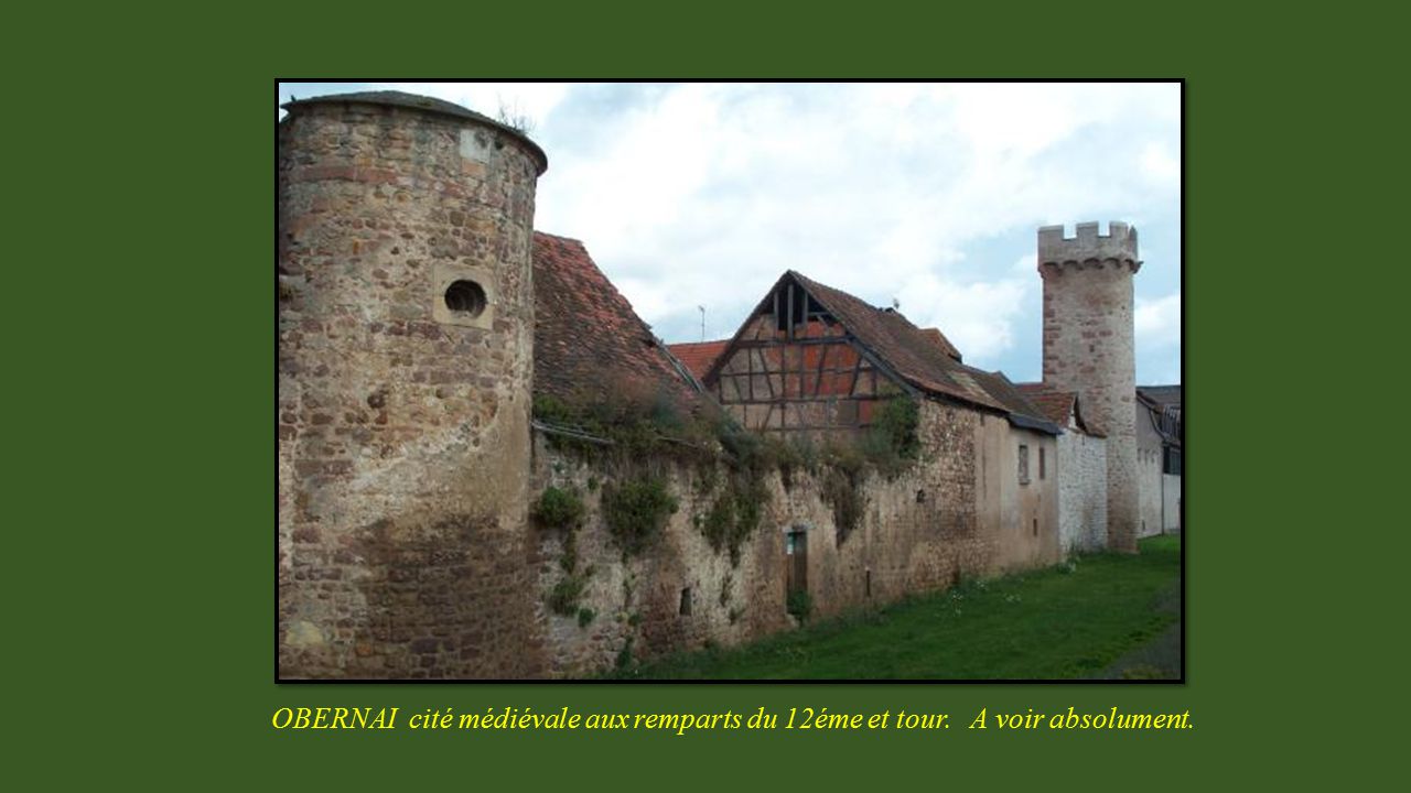OBERNAI cité médiévale aux remparts du 12éme et tour. A voir absolument.