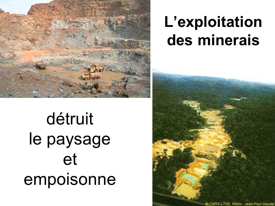 L’exploitation des minerais