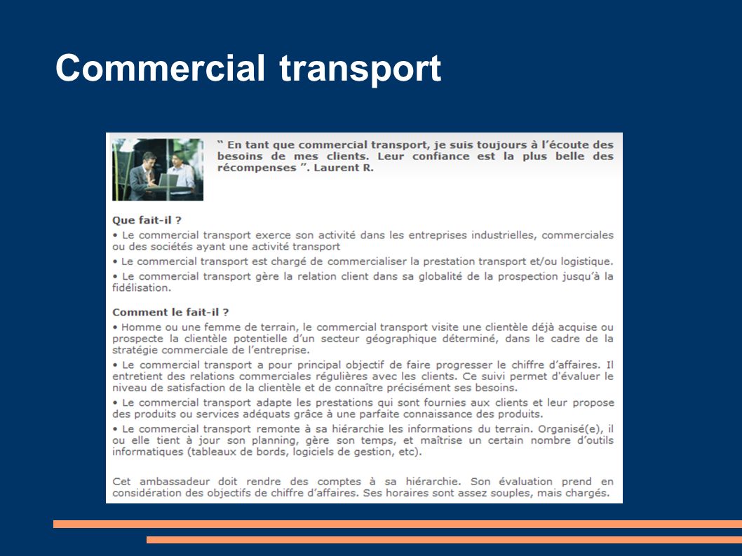 Commercial transport