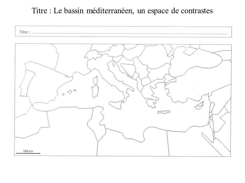 Titre : Le bassin méditerranéen, un espace de contrastes