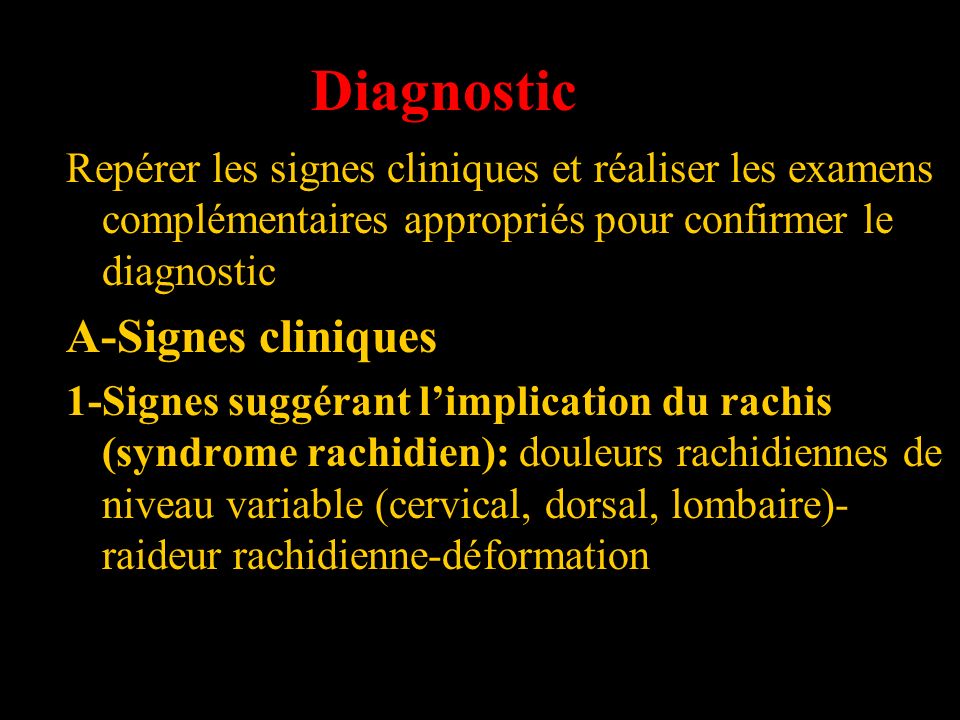 Diagnostic A-Signes cliniques