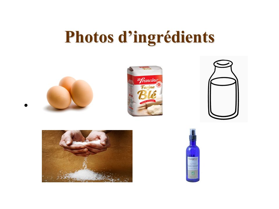Photos d’ingrédients