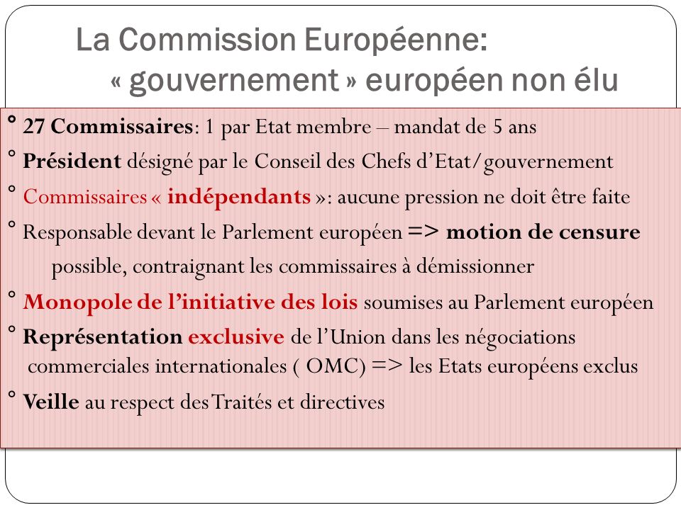 La Commission Européenne: « gouvernement » européen non élu