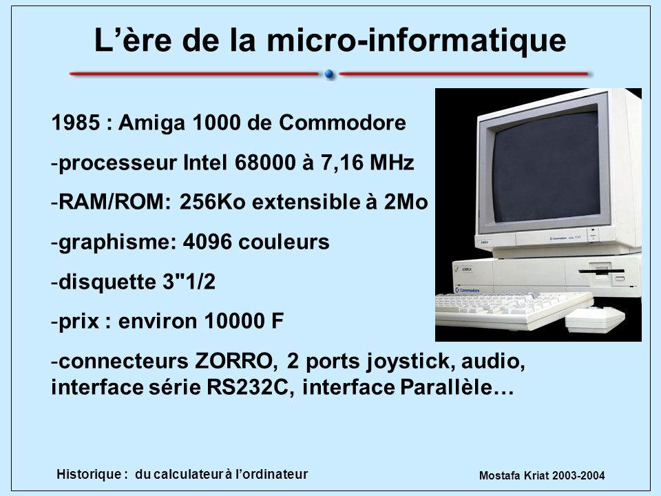 L’ère de la micro-informatique