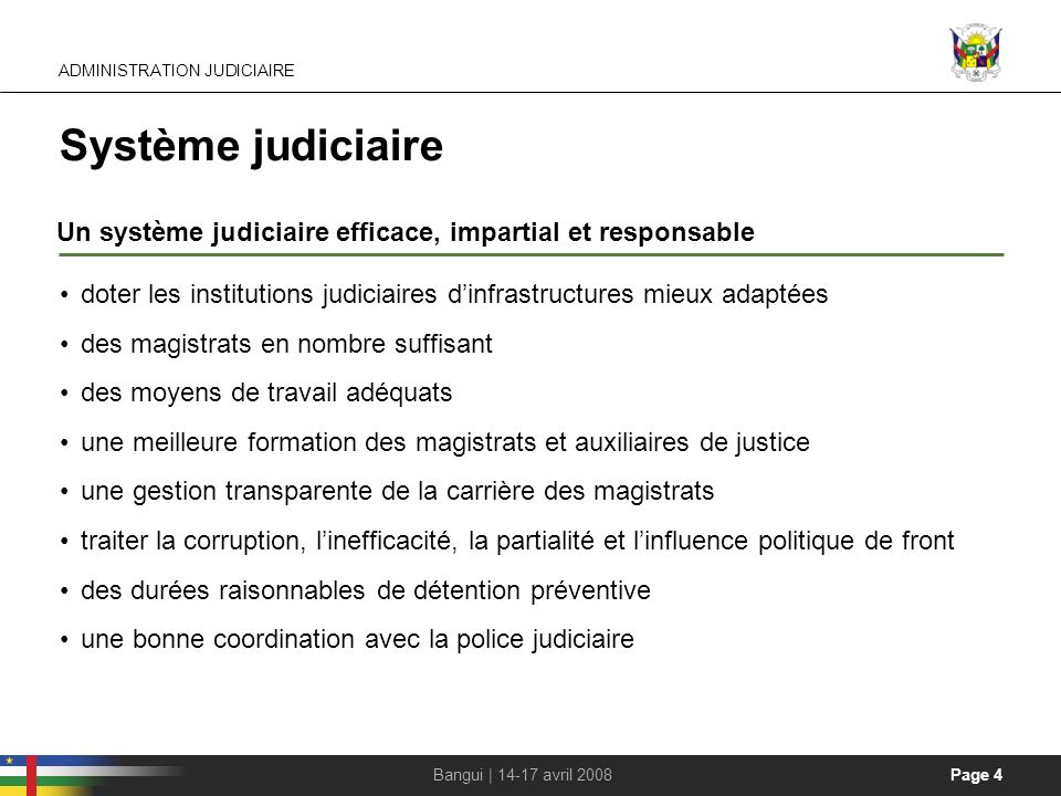 ADMINISTRATION JUDICIAIRE
