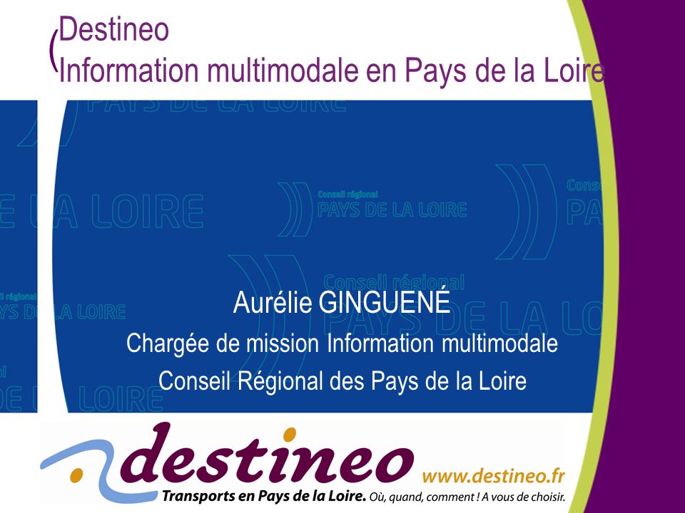 Destineo Information multimodale en Pays de la Loire