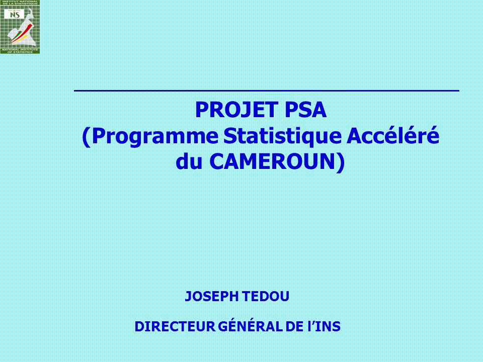 PROJET PSA (Programme Statistique Accéléré du CAMEROUN)