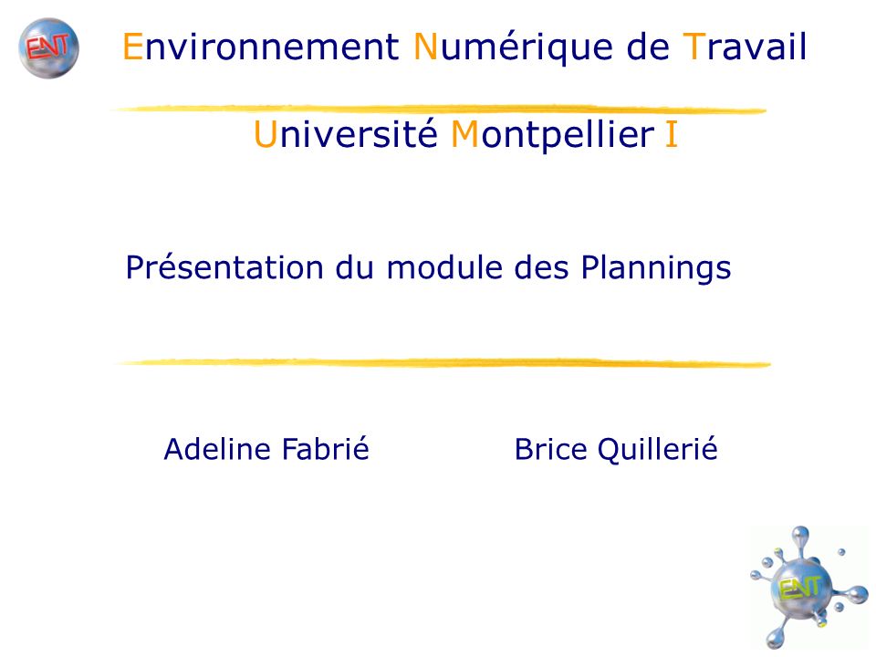 Environnement Numérique de Travail Université Montpellier I