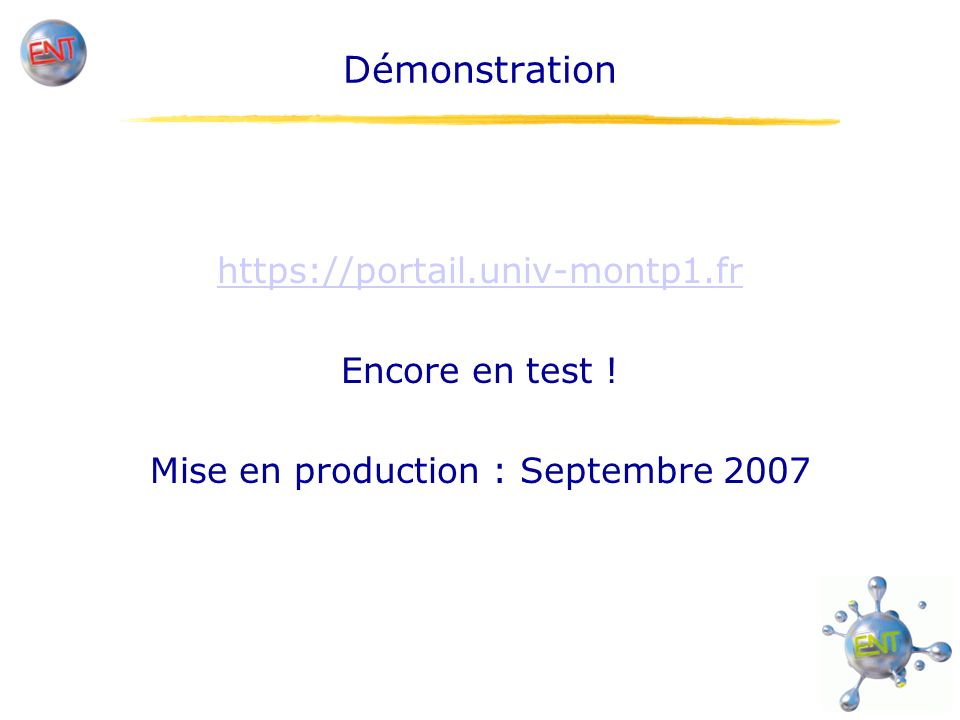 Mise en production : Septembre 2007