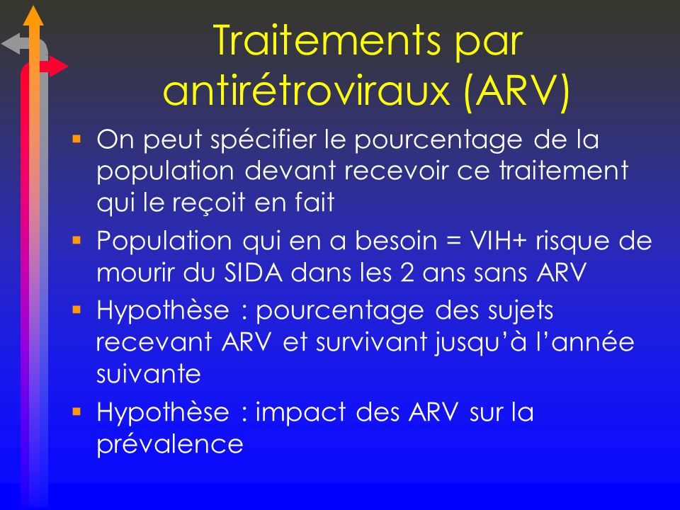 Traitements par antirétroviraux (ARV)
