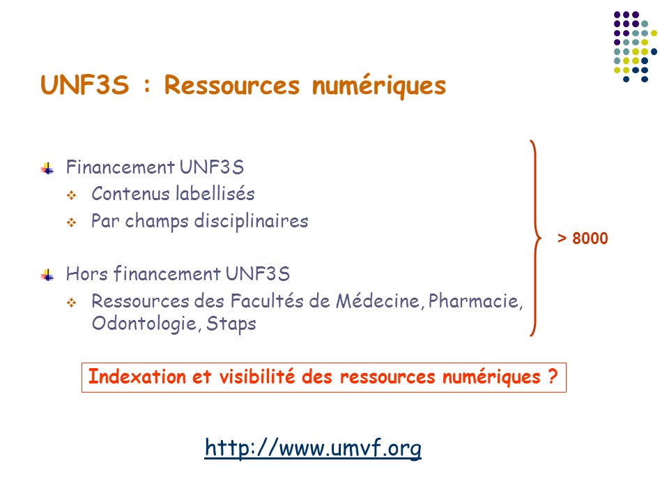 UNF3S : Ressources numériques