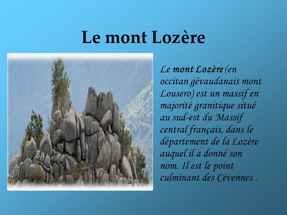 Le mont Lozère