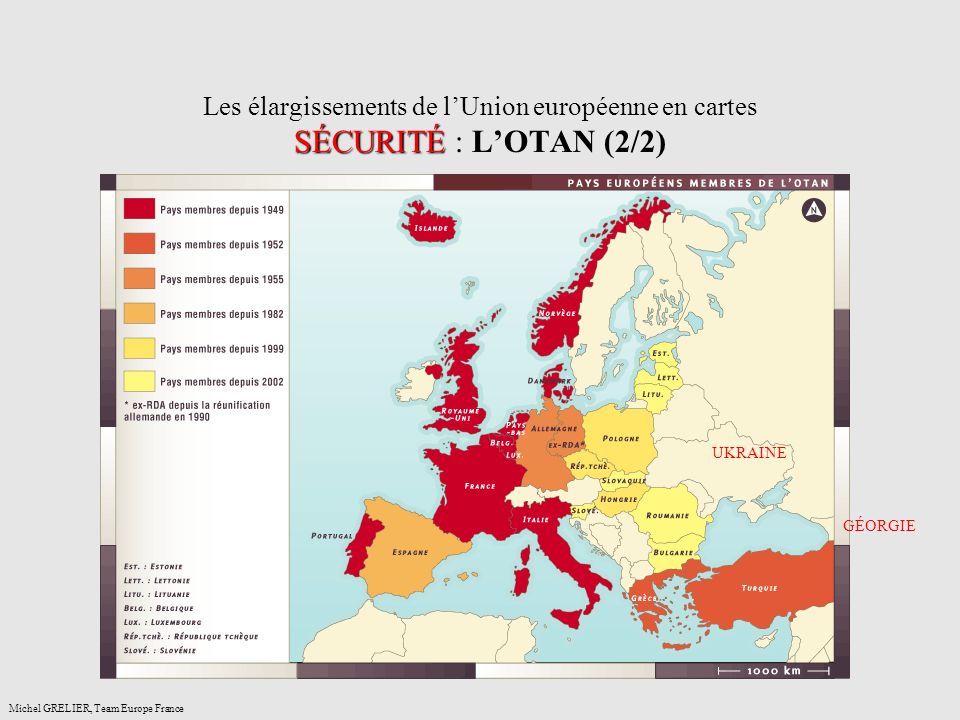 Les élargissements de l’Union européenne en cartes SÉCURITÉ : L’OTAN (2/2)‏
