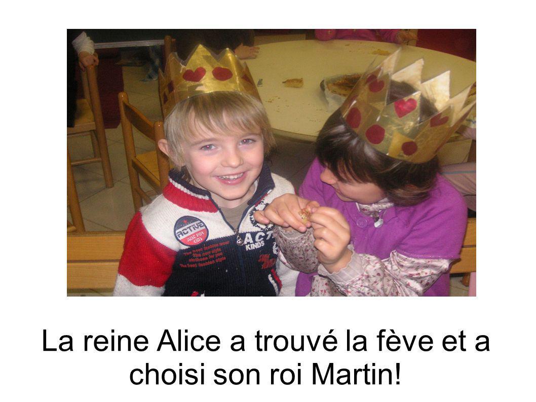 La reine Alice a trouvé la fève et a choisi son roi Martin!