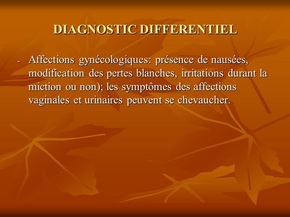 DIAGNOSTIC DIFFERENTIEL
