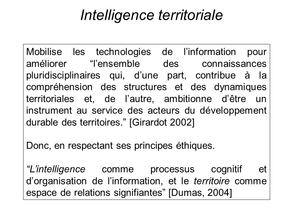Intelligence territoriale