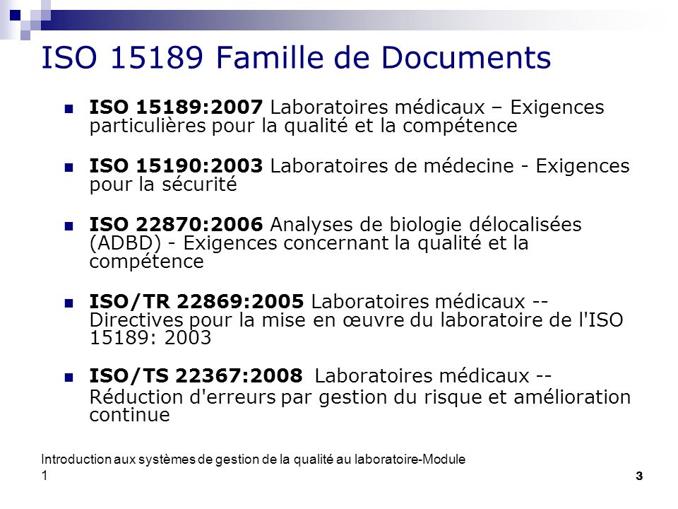 ISO Famille de Documents