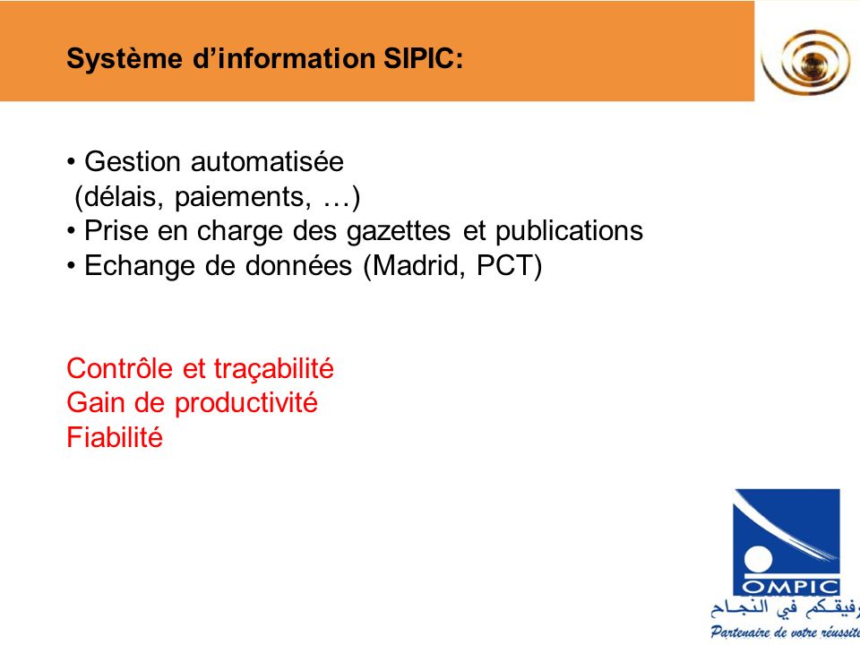 Système d’information SIPIC: