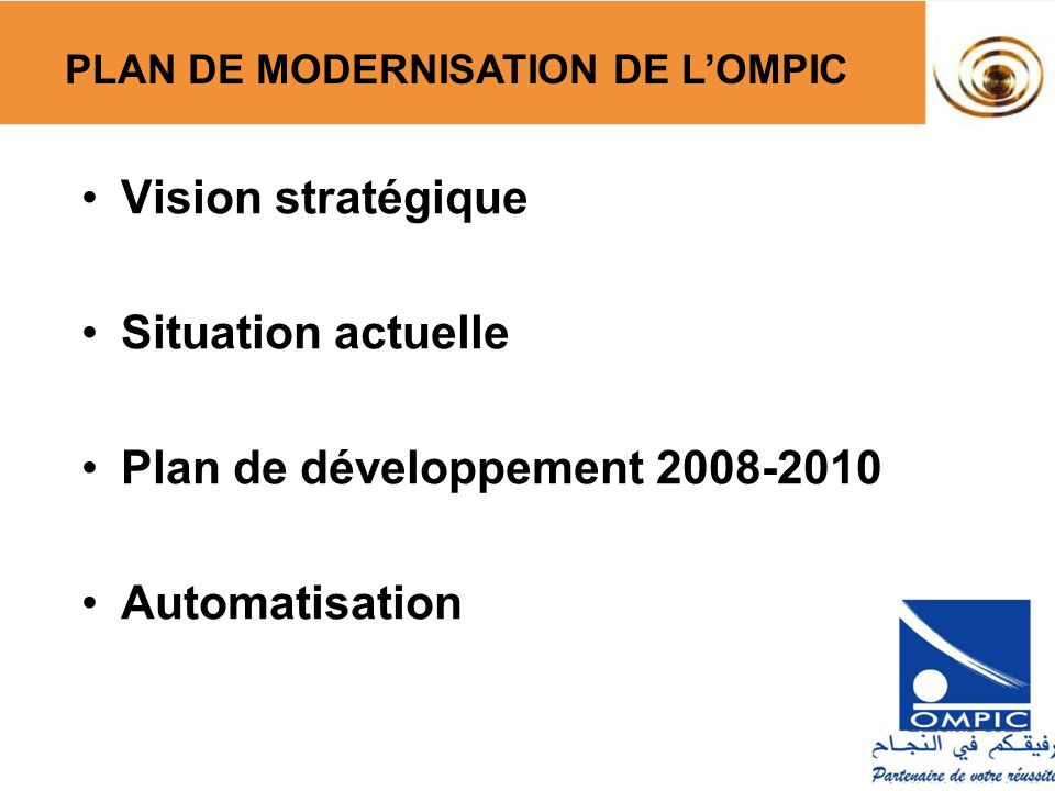 Plan de développement Automatisation