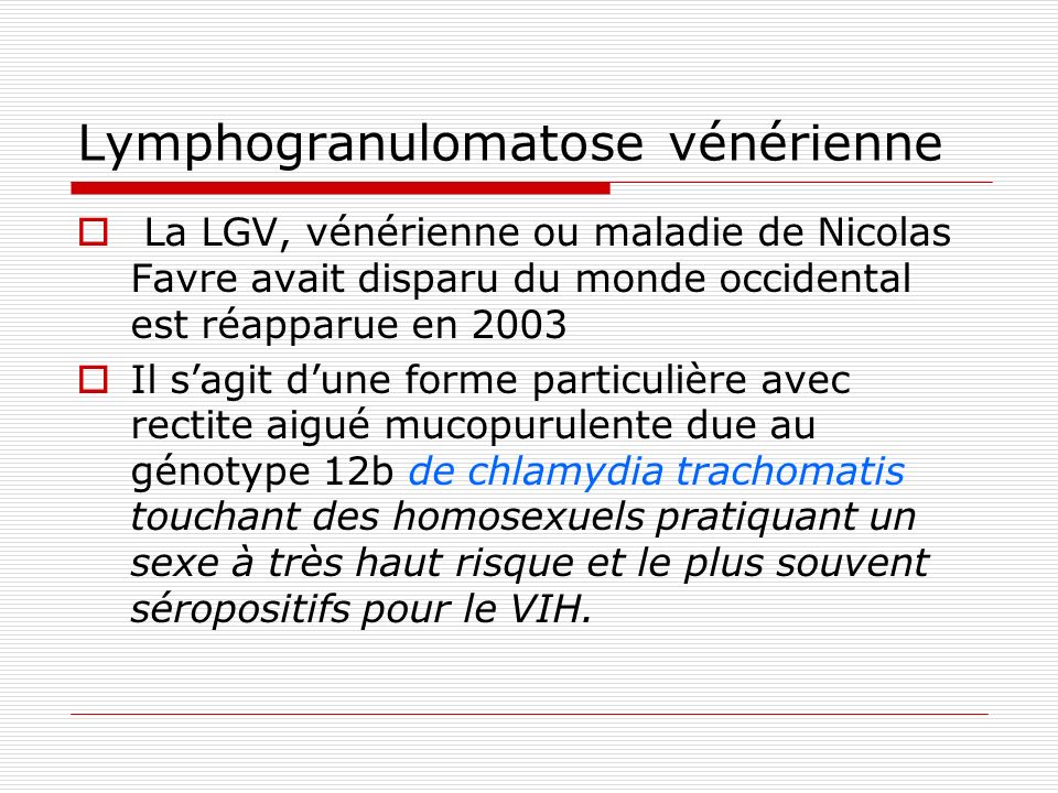 Lymphogranulomatose vénérienne