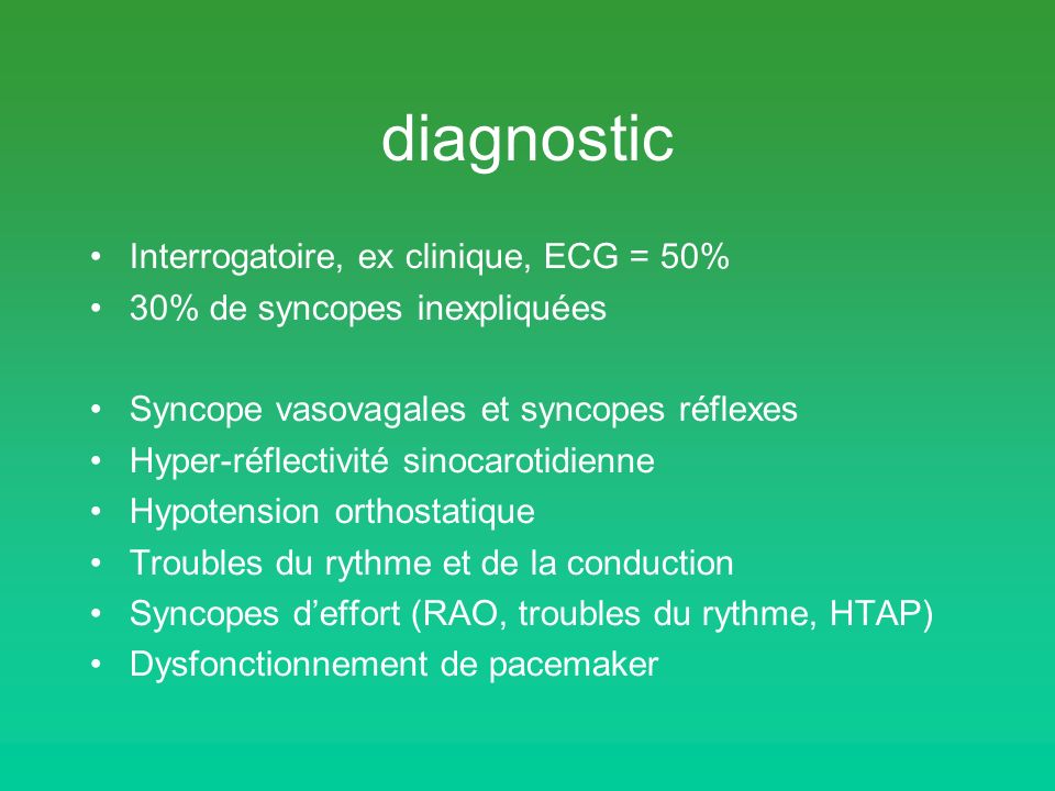 diagnostic Interrogatoire, ex clinique, ECG = 50%