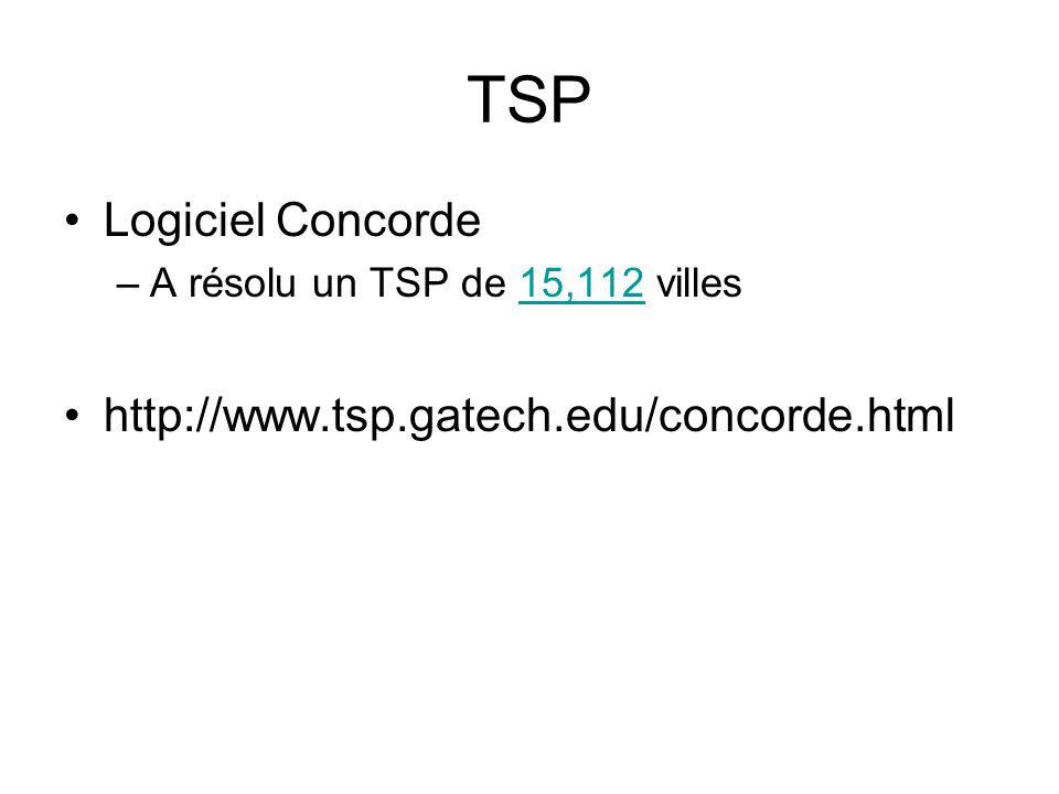 TSP Logiciel Concorde
