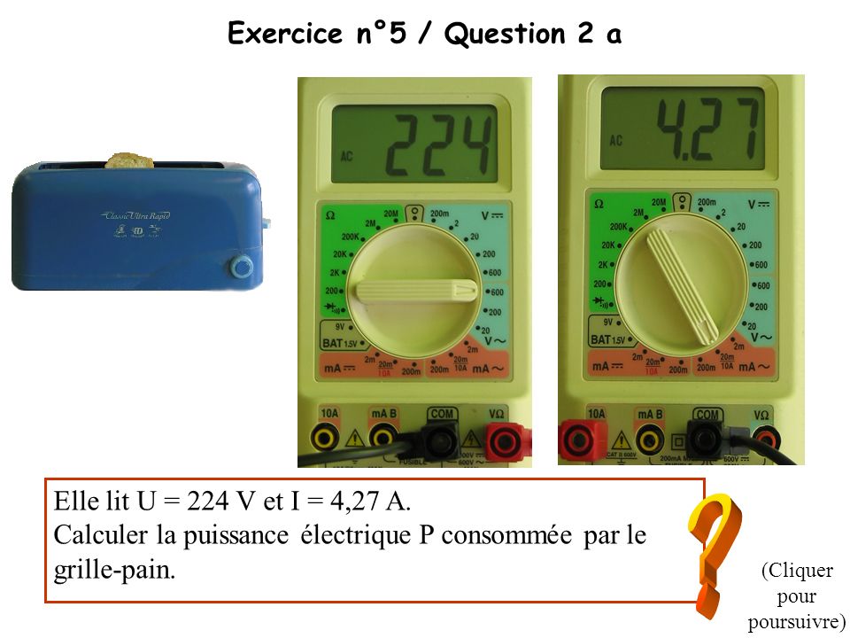Exercice n°5 / Question 2 a