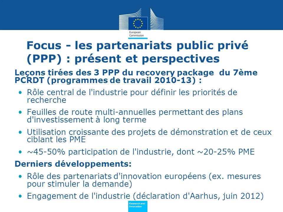 Focus - les partenariats public privé (PPP) : présent et perspectives
