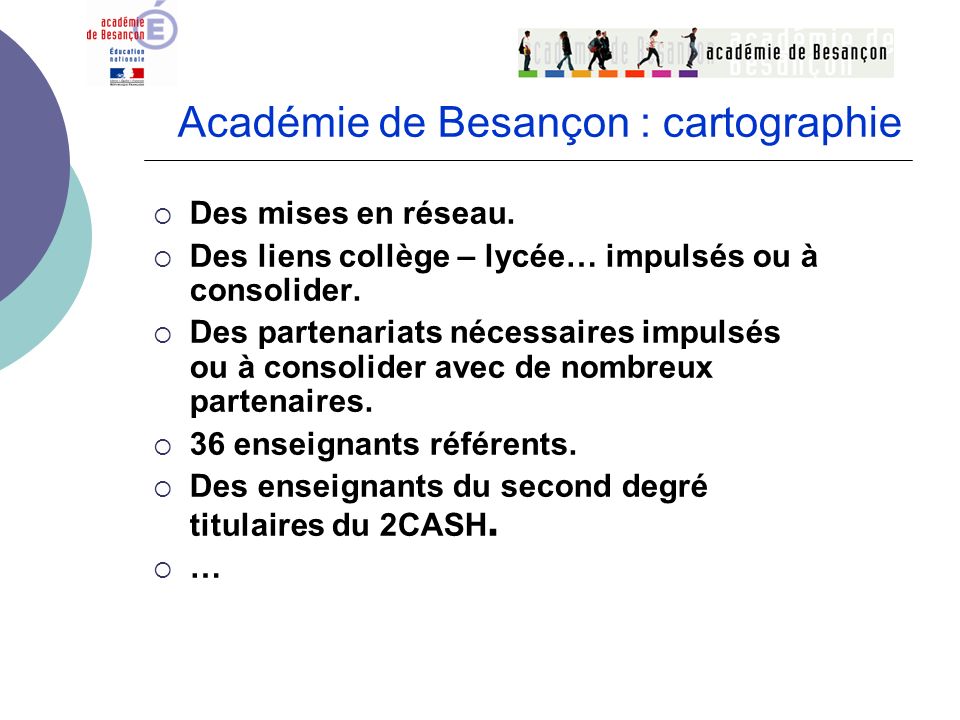 Académie de Besançon : cartographie