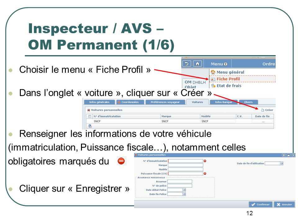Inspecteur / AVS – OM Permanent (1/6)