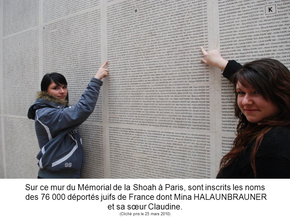 Sur ce mur du Mémorial de la Shoah à Paris, sont inscrits les noms
