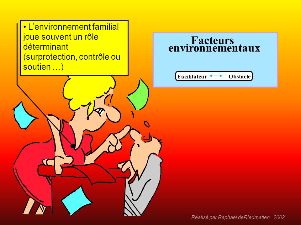 Facteurs environnementaux Facilitateur Obstacle