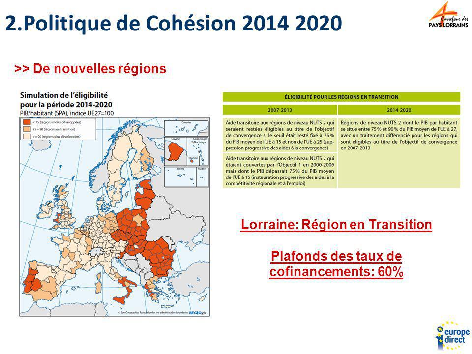 Politique de Cohésion >> De nouvelles régions