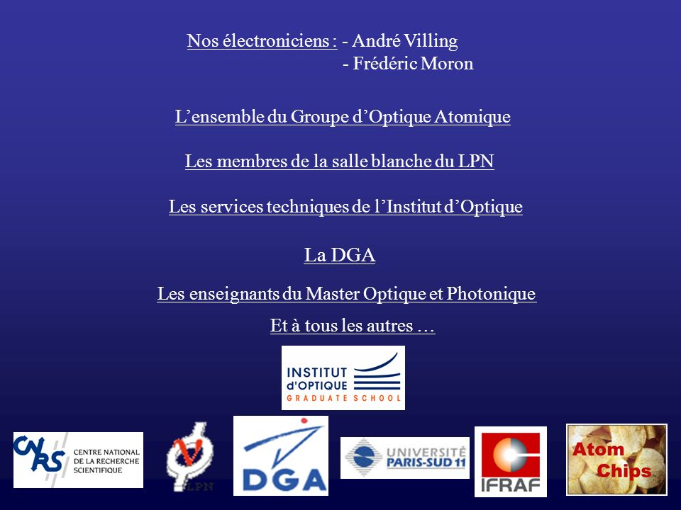La DGA Nos électroniciens : - André Villing - Frédéric Moron